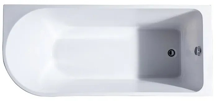 Vasca da bagno angolare lato sinistro 75x170 cm scarico incluso Corinne