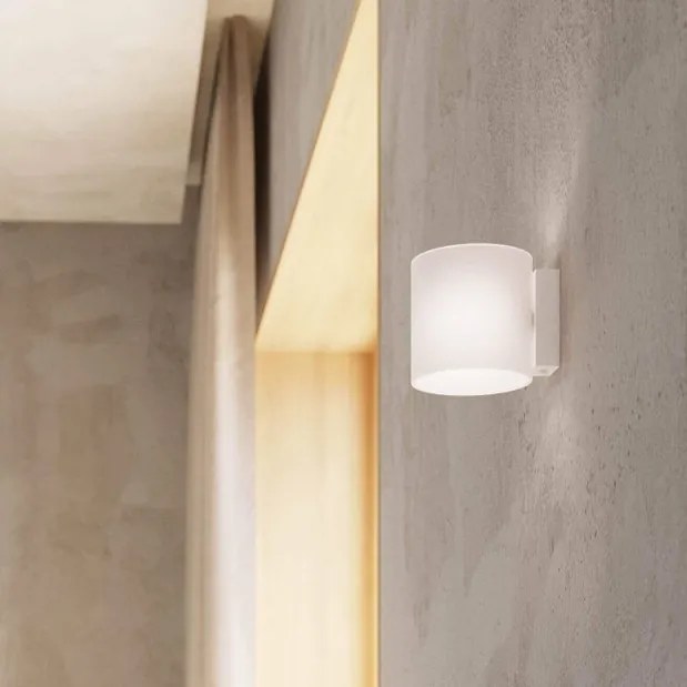 Applique da Parete in Vetro Bianco VICI G9 Bianca da interno