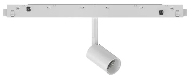 Faretto Binario Singolo Ego Alluminio Bianco 1 Luce 3W 3000K Luce Calda 1-10V