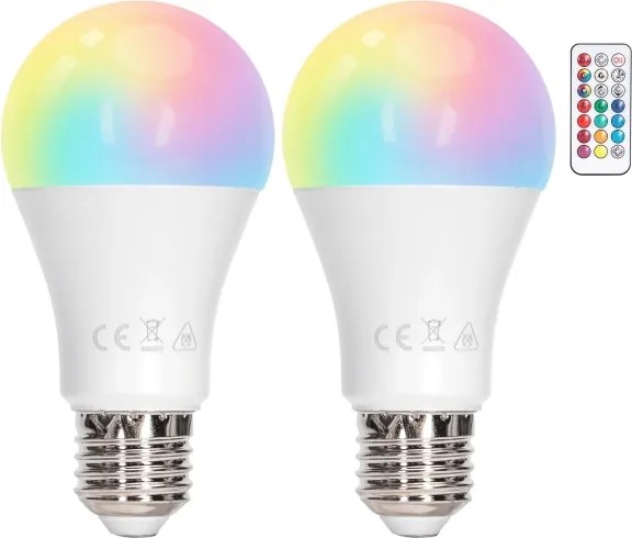 Aigostar - Lampadina LED RGBW dimmerabile A60 E27/8W/230V 3000K + telecomando