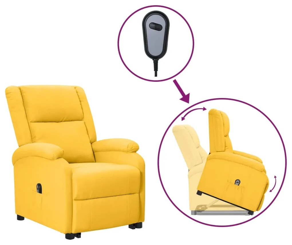 Poltrona Alzapersona Gialla İn Tessuto /