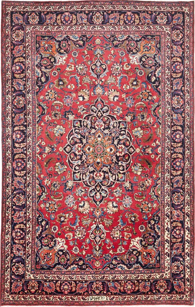 Mashad Tappeto persiano 200x320 Rosso (Iran) Annodato A Mano