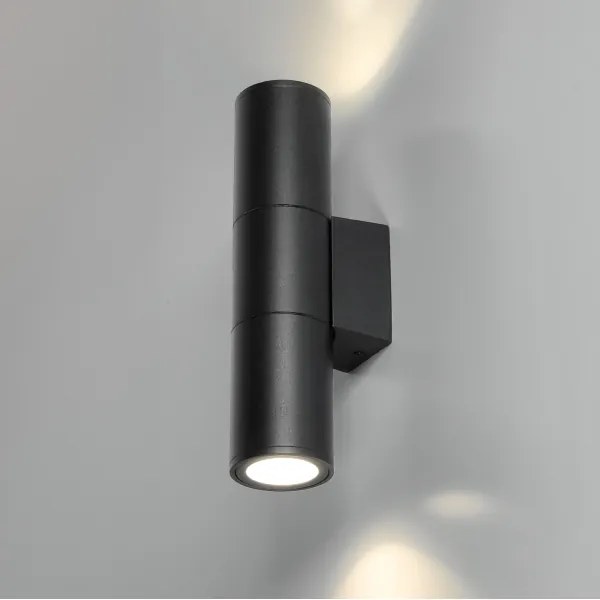 Applique da esterno 2xGU10/35W/230V IP54 arrotondato nero