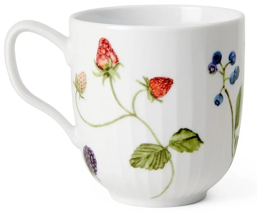 Tazza bianca in porcellana con motivo floreale 330 ml Hammershøi Summer - Kähler Design