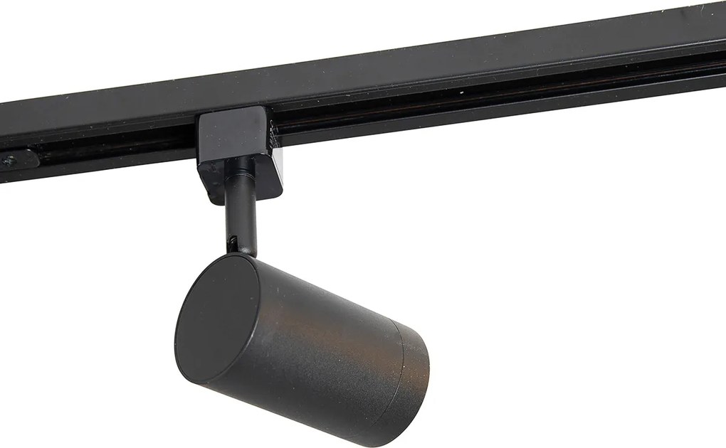 Sistema di illuminazione a binario monofase Smart con 14 Wifi GU10 nero - Iconic Jeana