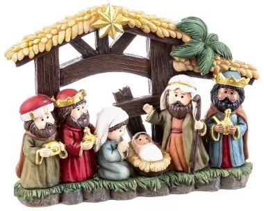 Decorazione Natalizia Natività/Presepe Multicolore Poliresina 21,2 x 5,7 x 16 cm (6 Pezzi)