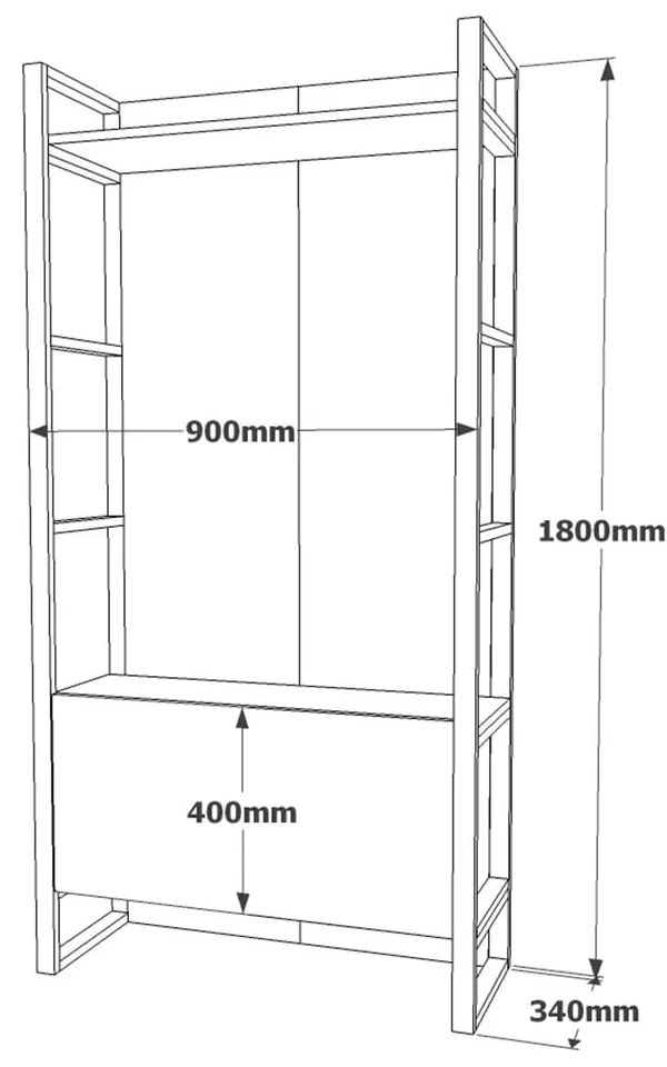 Set da ingresso in legno di pino in colore naturale Yvette - Kalune Design