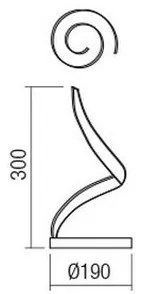 Redo 01-1815 - Lampada da tavolo a LED TORSION LED/11W/230V bianca