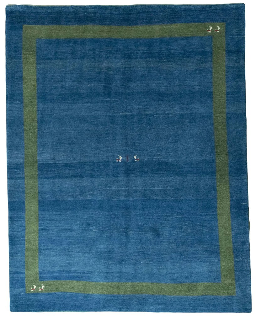 Gabbeh Tappeto 200 x 250 Blu (Iran) Annodato A Mano