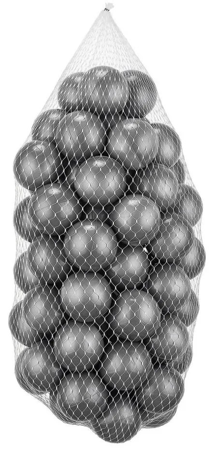 50 palline gioco in plastica Ø 7 cm grigie