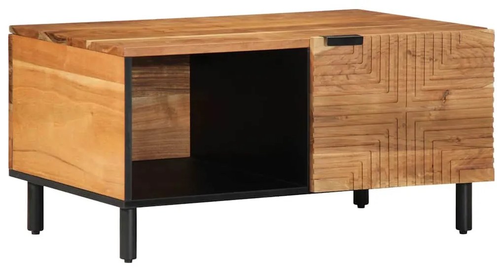 Tavolino Da Salotto 80x50x40 Cm Legno Massello Di Acacia /
