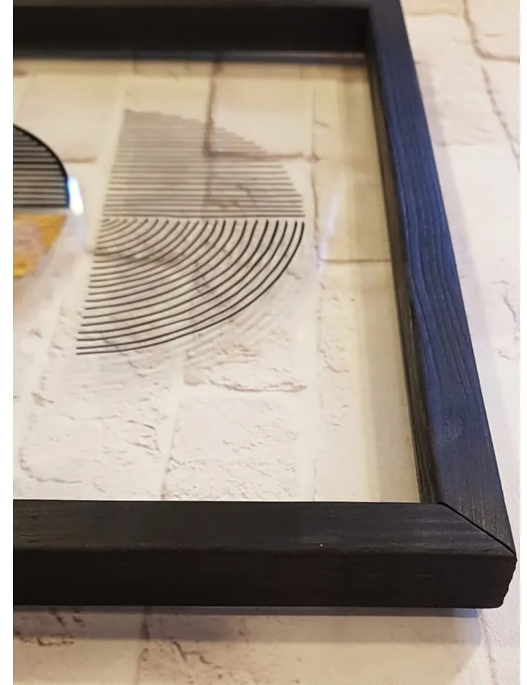 Quadro in vetro in cornice nera Forme II., 32 x 42 cm - Vavien Artwork