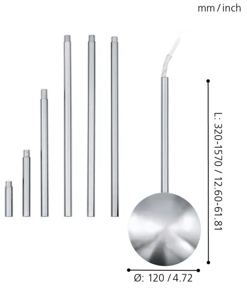 EGLO 88968 - Accessori per il lampadario EXTENTION cromo