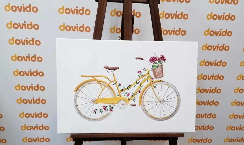 Quadro su tela – Illustrazione di bicicletta retrò