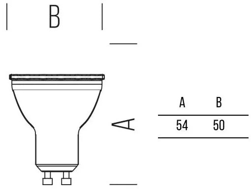 GU10 345lm 4,2W 60° WW