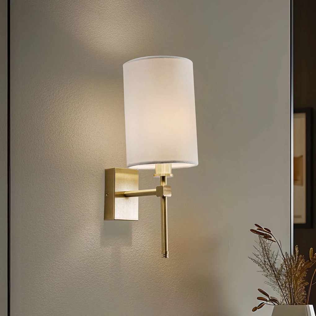 Argon Applique Azzi paralume in tessuto 1 luce bianco