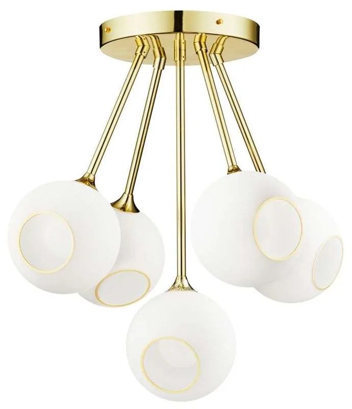 Design by Us - Ballroom Molecule Lampada A Sospensione White Snow/Oro Design By Us