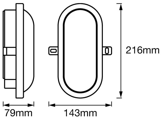 Osram - Applique da esterno LED BULKHEAD LED/11W/230V IP54 nera