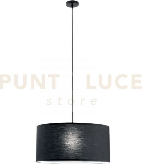 Lampadario a sospensione capital nera 1 luce attacco e27 53x53x150c...