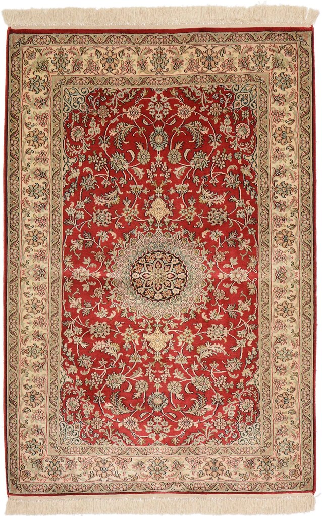 Cashmere Silk Tappeto 80x120 (Indian) Annodato A Mano