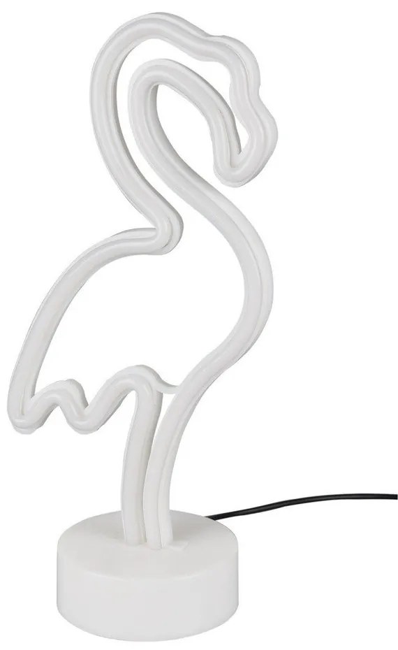 Lampada da tavolo a LED bianca (altezza 29 cm) Flamingo - Reality