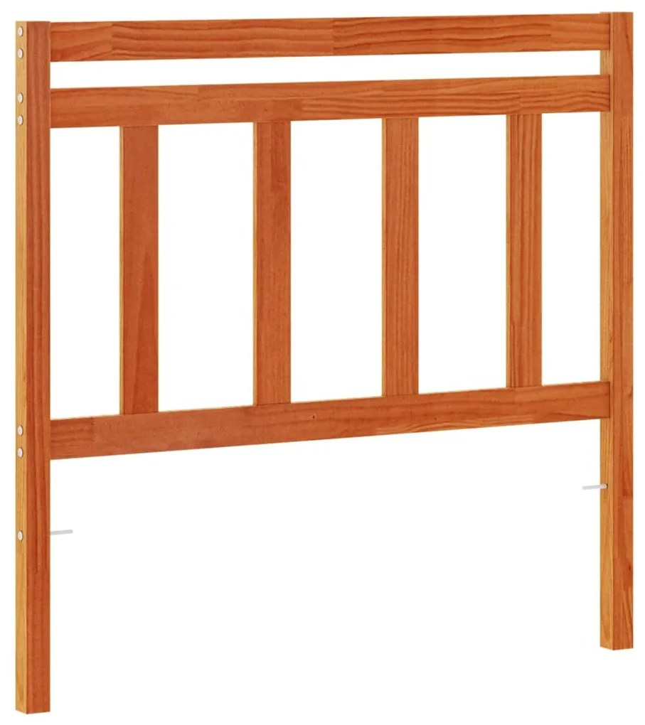 Testiera marrone cera 100 cm in legno massello di pino
