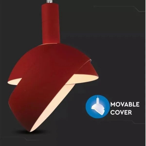 Lampadario su corda 1xE14/60W/230V rosso