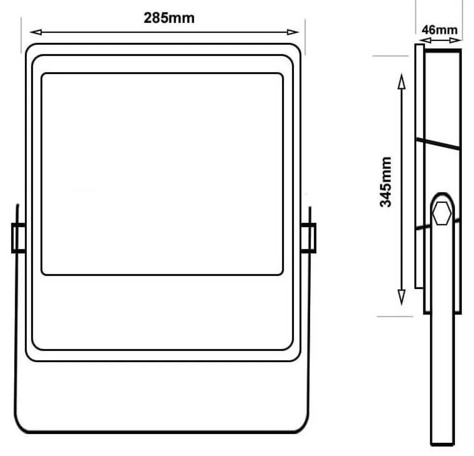 Proiettore LED 200W IP65 130lm/W Colore Bianco Freddo 5.700K