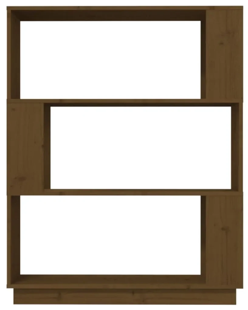 Libreria/divisorio miele 80x25x101 cm in legno massello