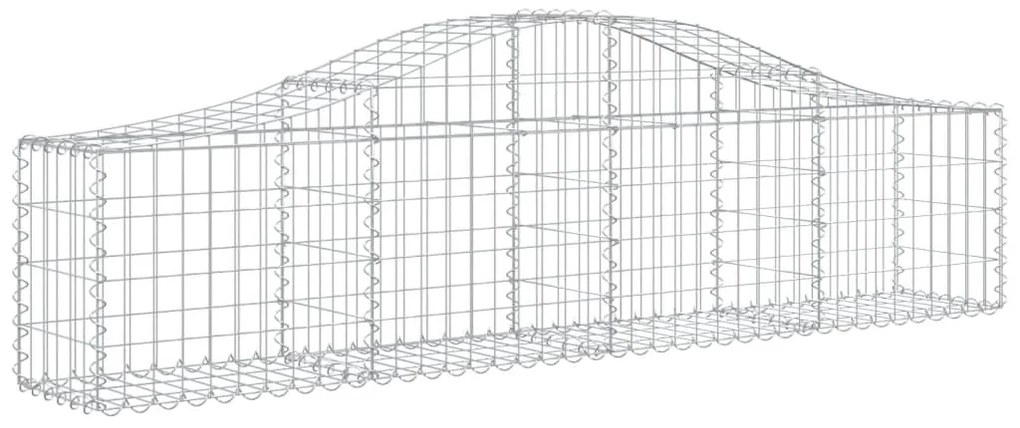 Cesti Gabbioni ad Arco 18 pz 200x30x40/60 cm Ferro Zincato