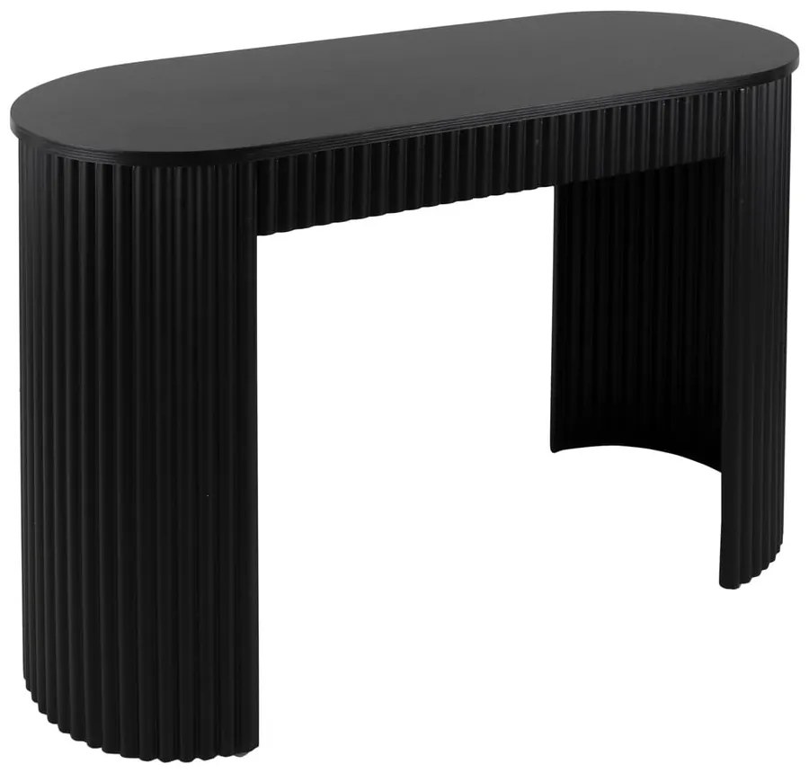 Tavolo consolle nero in metallo 40x100 cm Estriado – Leitmotiv