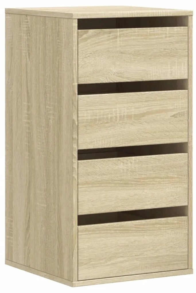 Cassettiera angolare rovere sonoma 40x41x76cm legno multistrato