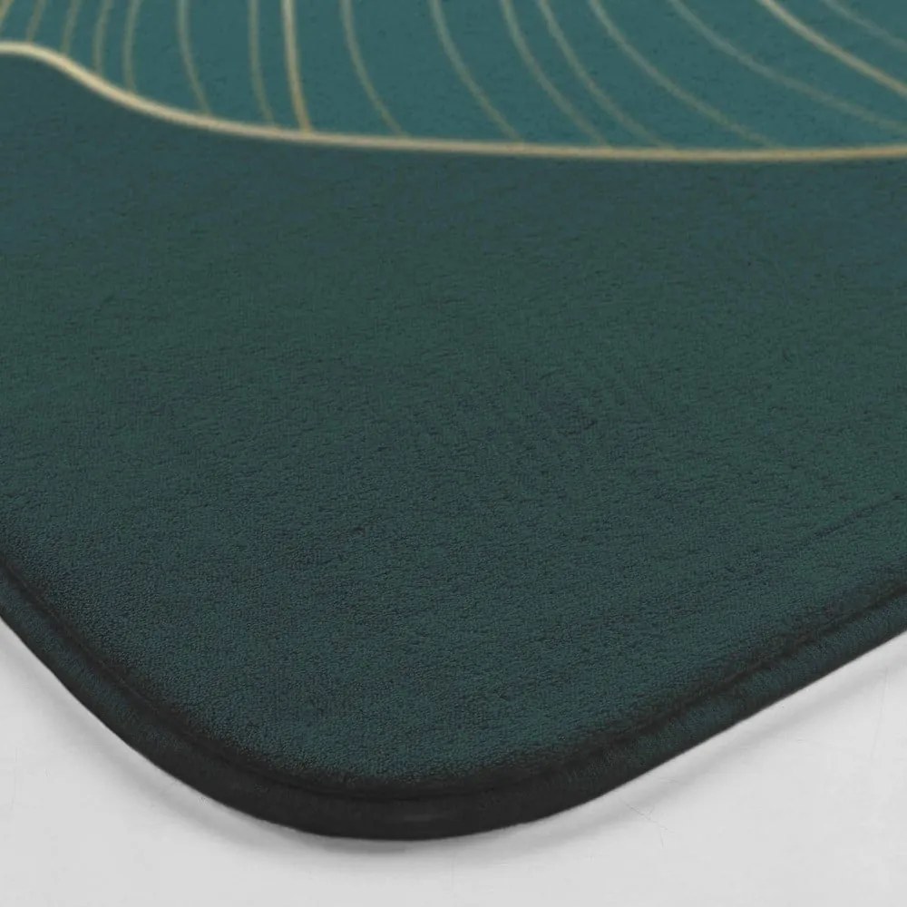 Tappetino per il bagno verde scuro 45x75 cm Jade – douceur d'intérieur