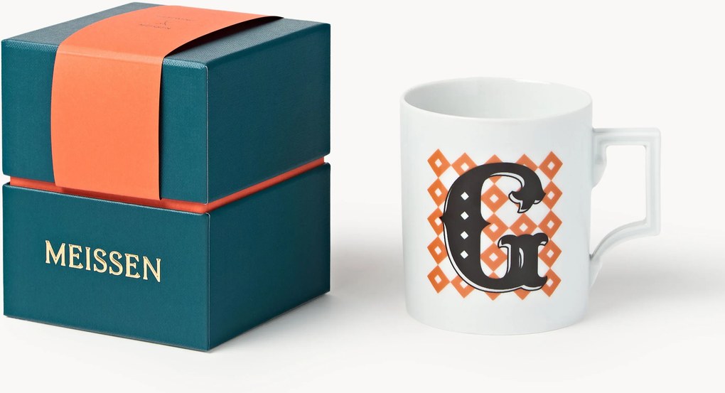 Westwing x MEISSEN, Tazza fatta a mano con motivo decorativo Initials