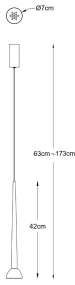 Zuma Line P0603-01A-P7B1 - Lampadario LED a sospensione su cavo BOSTON LED/5W/230V nero