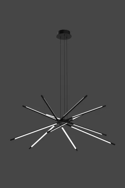 Sospensione 12 luci tabular md18001070-12ablk nero