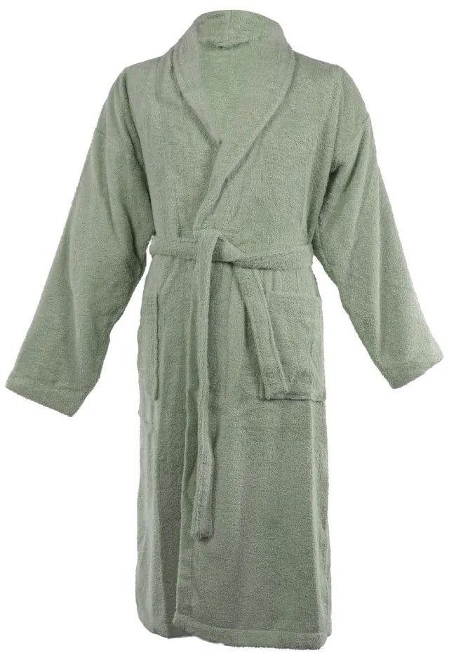 Accappatoio verde in cotone S/M Lindu – Tiseco Home Studio