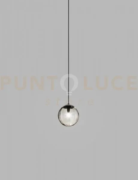 Puppet sospensione p fume' trasparente nero opaco 1 luce attacco g9