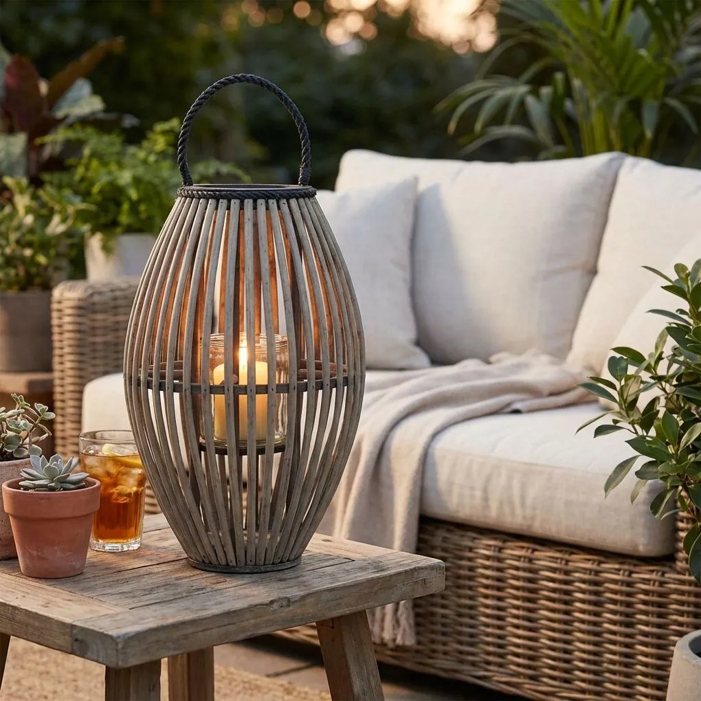 VIOLETTE - lanterna in vimini