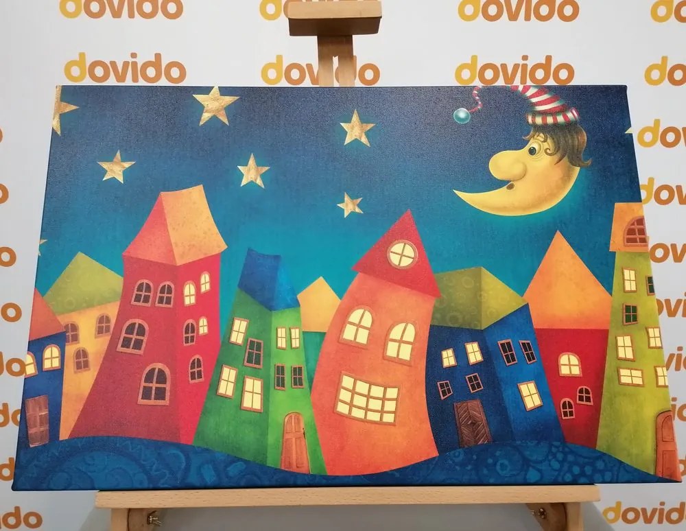 Stampa su tela – Luna sopra la città