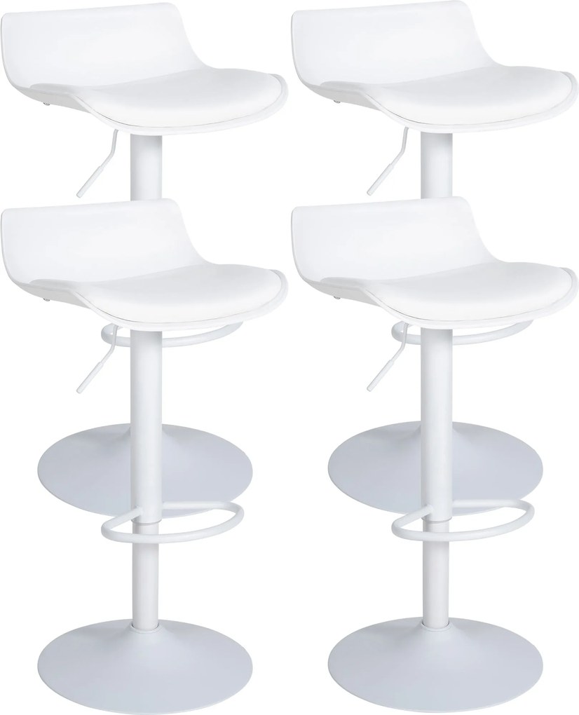 Set 4 Sgabelli Da Bar Aveiro İn Ecopelle: Stile E Comfort Per İl Tuo Ambiente / Weiß
