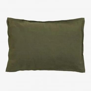 Cuscino rettangolare in cotone (35x50 cm) Guillaume Verde Militare - Sklum
