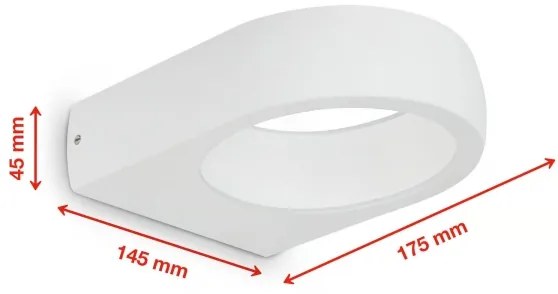 Telefunken 320206TF - Lampada da parete LED per esterni LED/7,5W/230V IP44 bianca