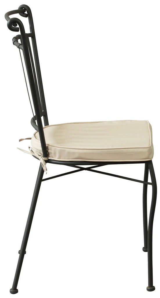 ODETTE - sedia in metallo verniciato a polvere antracite