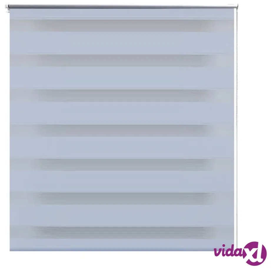 vidaXL Tenda a rullo oscurante zebra 80x175cm bianca