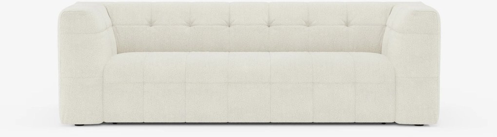 Mosaic Divano 3 e 4 posti modulare in bouclé: capitonné e design in tessuto smacchiabile T21