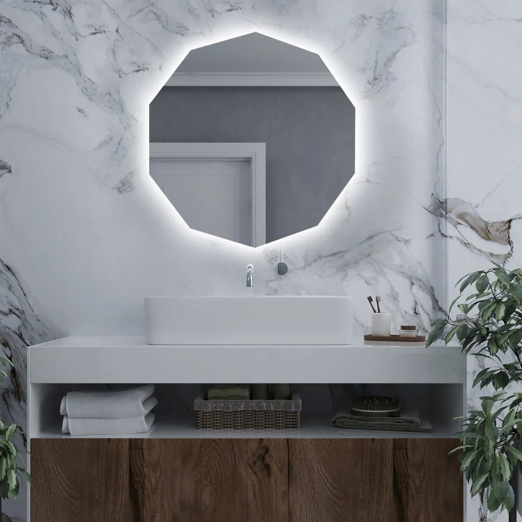Specchio asimmetrico con luce LED G11