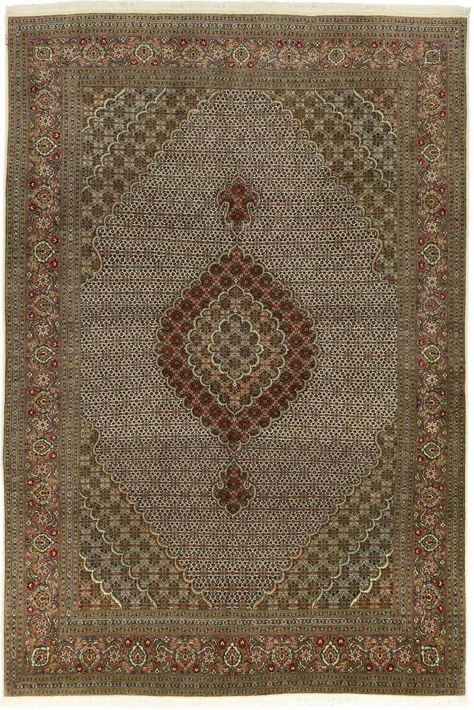 Tabriz Tappeto 310x200 Marrone (Iran) Annodato A Mano