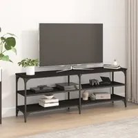 Mobile Porta TV Nero 140x30x50 cm in Legno Multistrato 826744