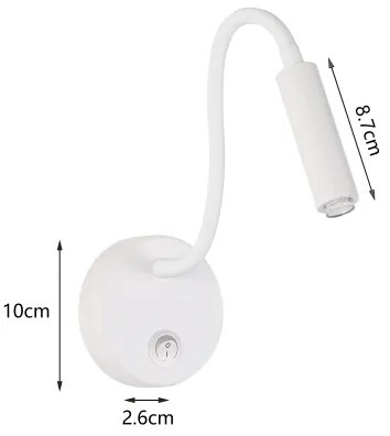 Brilagi - Lampada da parete flessibile a LED dimmerabile MAYA 1xG9/4W/230V bianco